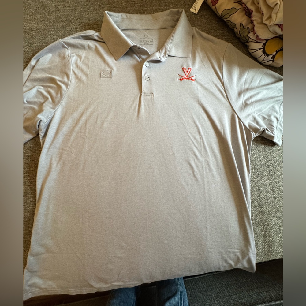 Evoshield UVA Cavaliers Virginia Polo Shirt Gray XL